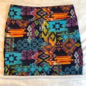 Tribal print skirt